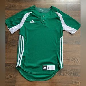 Adidas Women’s Green and White Mesh Jersey